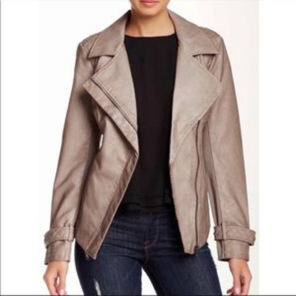 BBCI by Blanc Noir Faux Leather Moto Jacket, Size XS